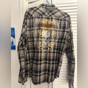 Harley Davidson Motor Clothes Long-Sleeved Shirt Large